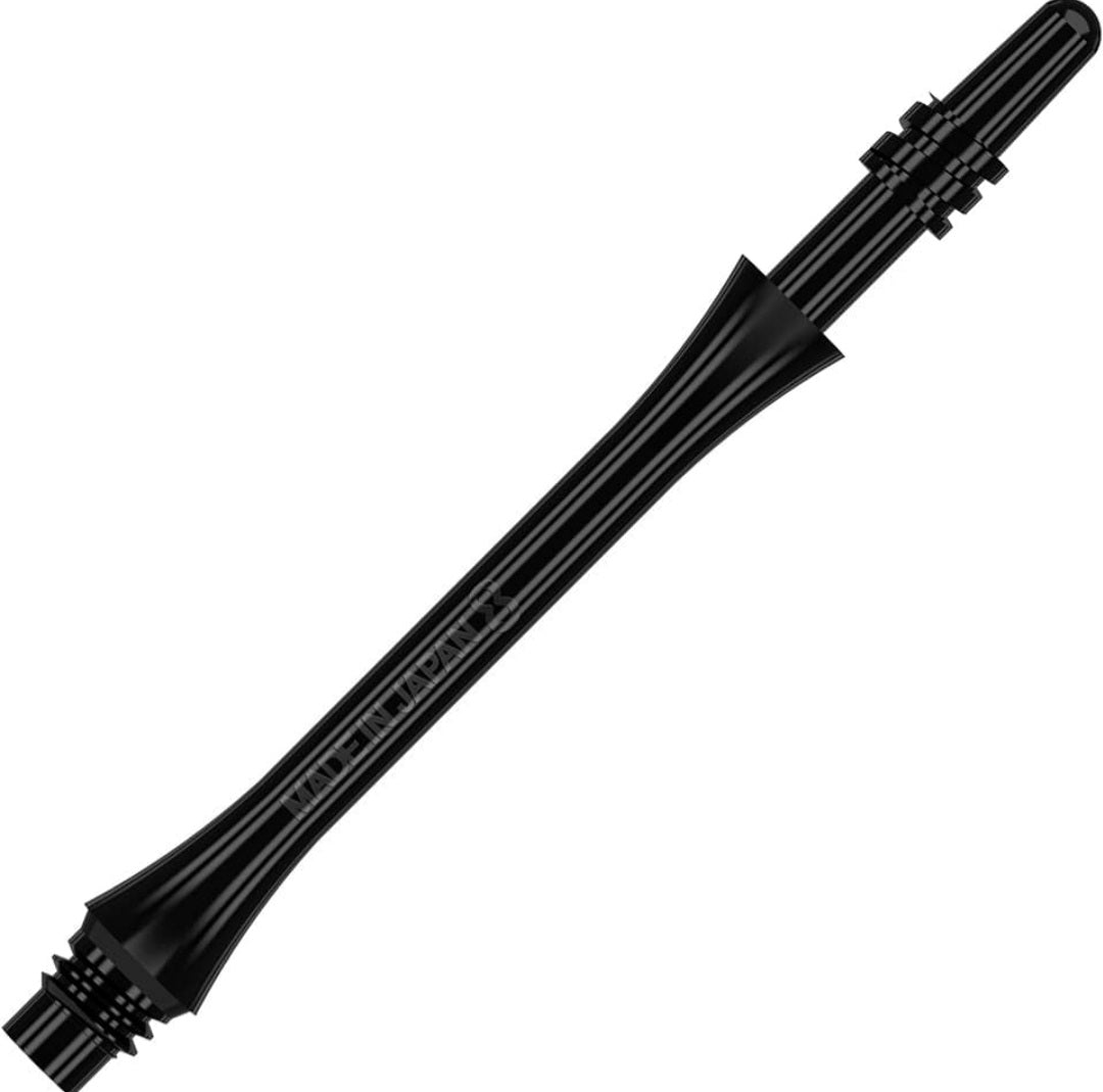 8 Flight Slim Spinning Dart Shafts - Black