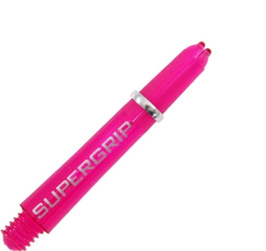Harrows Supergrip Polycarbonate Dart Shafts With Rings - Dark Pink