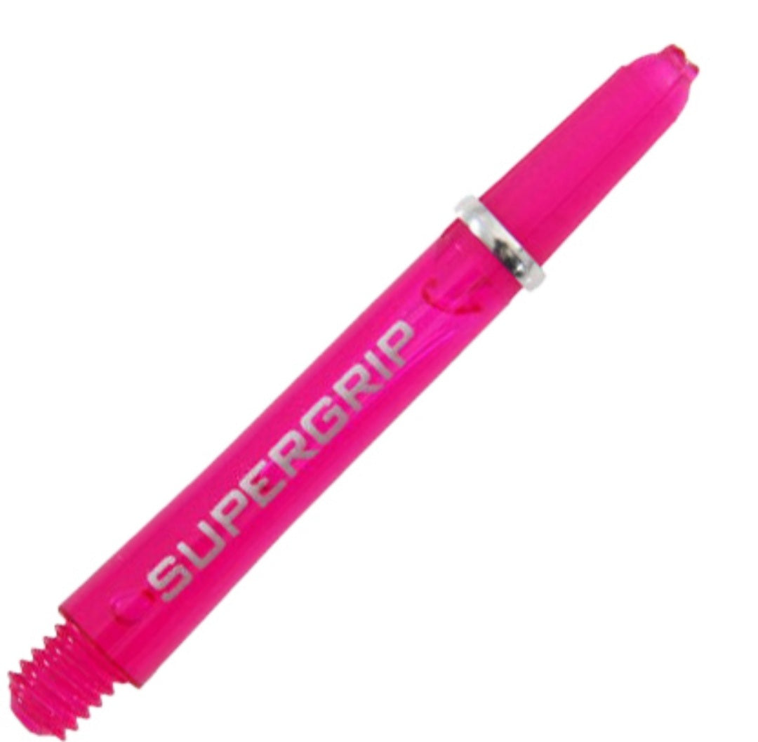 Harrows Supergrip Polycarbonate Dart Shafts With Rings - Dark Pink