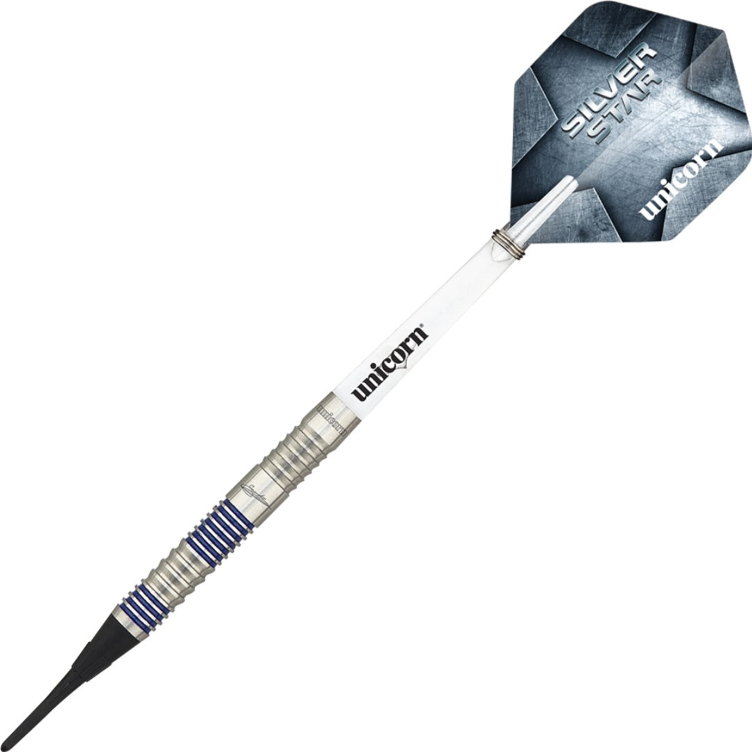 Unicorn Silver Star Gary Anderson Phase 2 Soft Tip Darts - 18gm