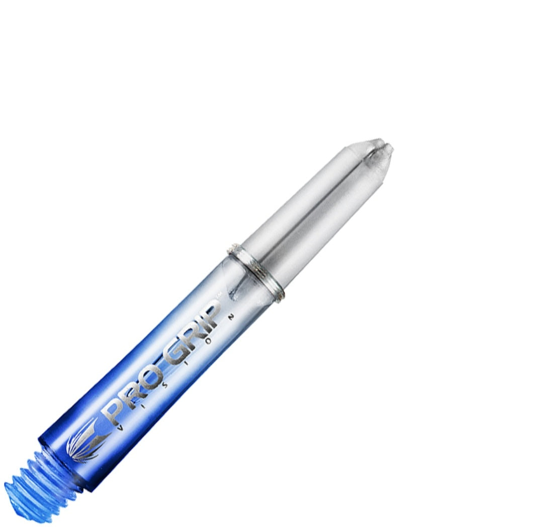 Target Pro Grip Vision Dart Shafts - Clear Blue