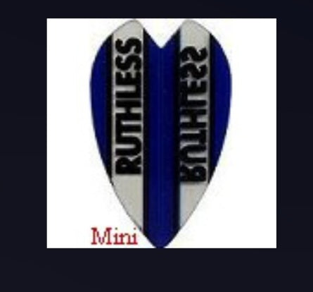 Ruthless Dart Flights - Mini Vortex Blue & Clear