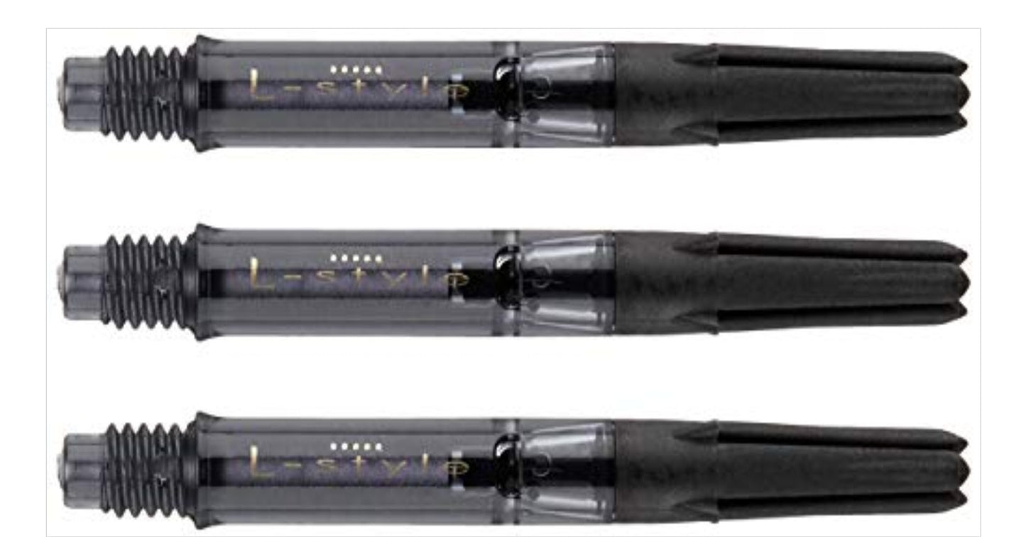 L-STYLE L-SHAFT CARBON SILENT STRAIGHT DART SHAFTS BLACK