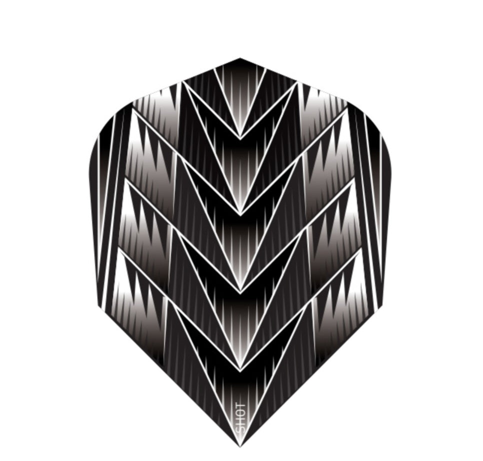 Shot Tribal Weapon Black -100 Micron- Small Standard Flight Set