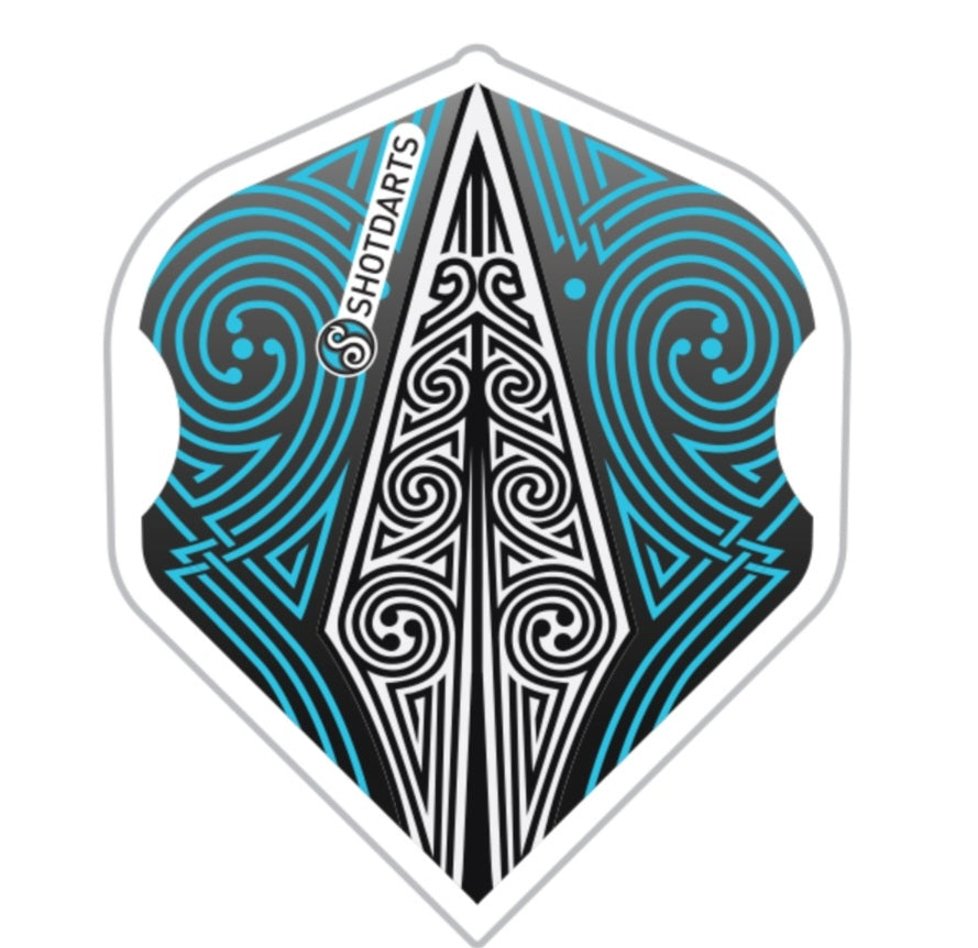 Shot L-Style EZ L1 Standard Shape Odin's Spear Blue Dart Flight Set