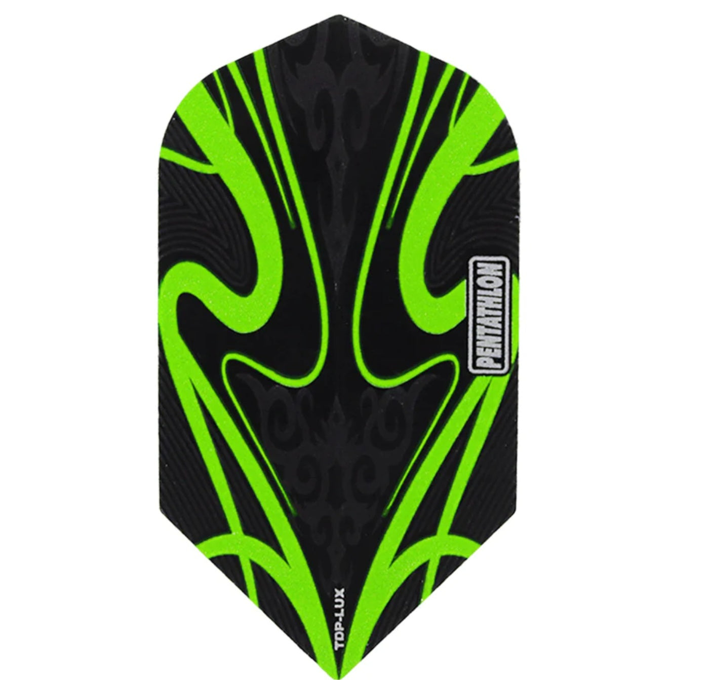 Pentathlon Dart Flights -Slim Black With Green