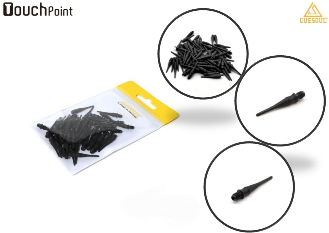 TOUCH-Point Soft Tips Dart Point 2BA Standard Screw Thread