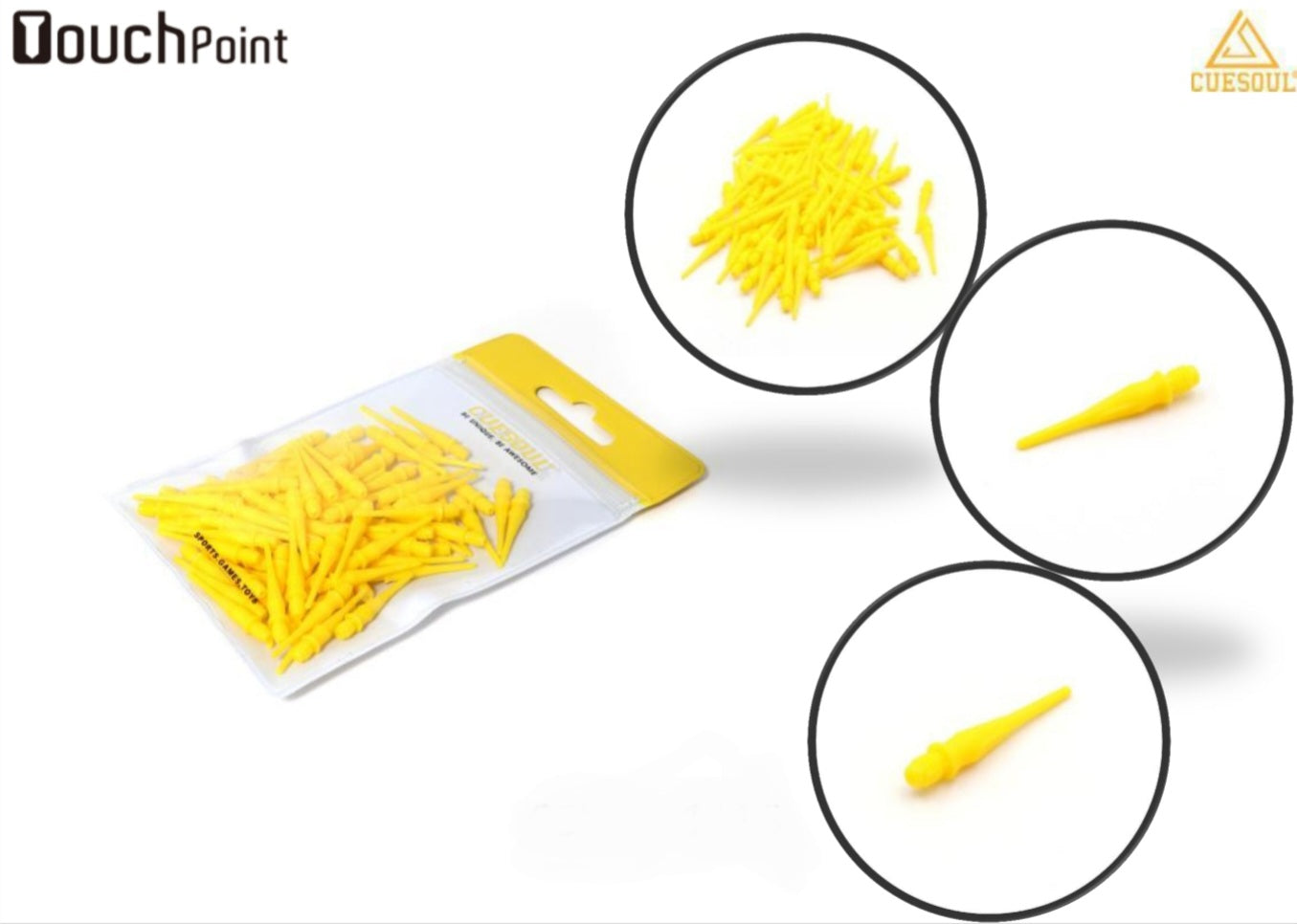 TOUCH-Point Soft Tips Dart Point 2BA Standard Screw Thread