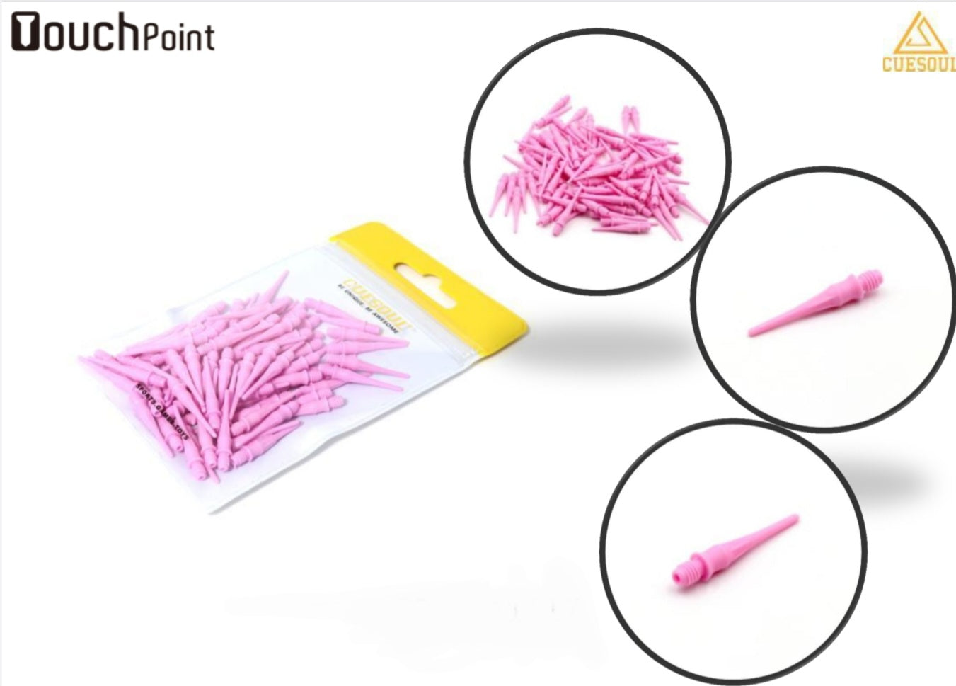 TOUCH-Point Soft Tips Dart Point 2BA Standard Screw Thread