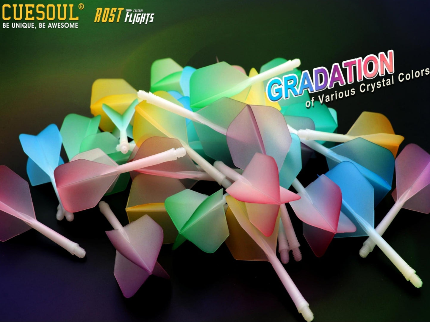 Standard Integrated dart Flight - Gradation Blue