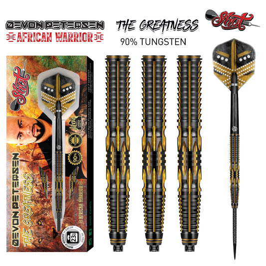Devon Petersen Greatness Steel Tip Dart Set-90% Tungsten-23g
