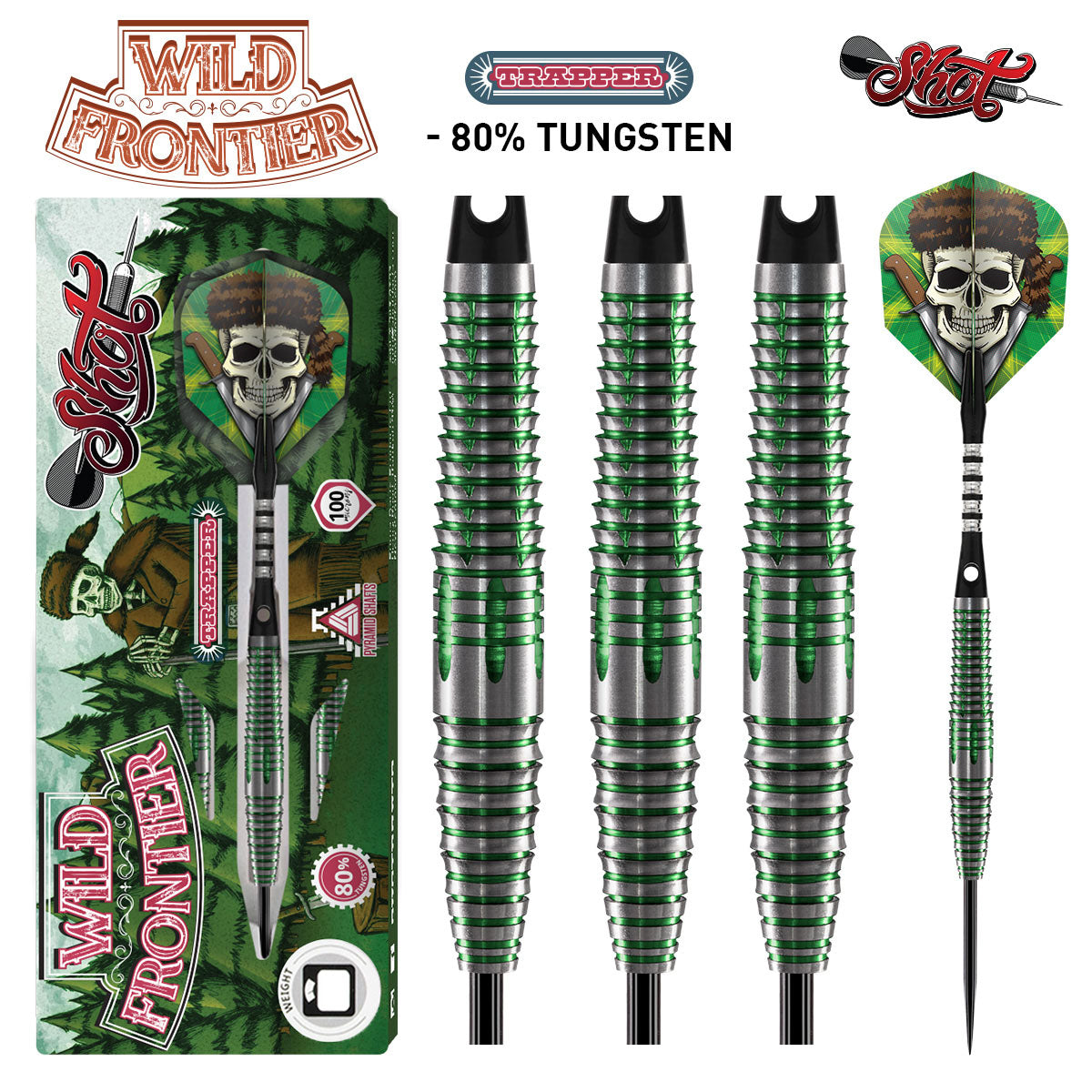 Wild Frontier-Trapper-Steel Tip Dart Set-80% Tungsten-23g