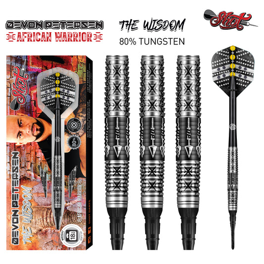 Devon Petersen Wisdom Soft Tip Dart Set-80% Tungsten-18gm