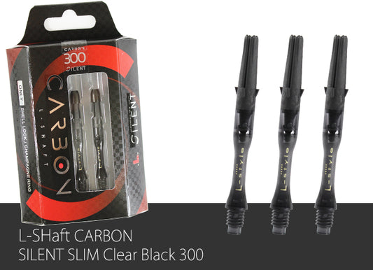 L-STYLE L-SHAFT CARBON SILENT SLIM DART SHAFTS CLEAR BLACK