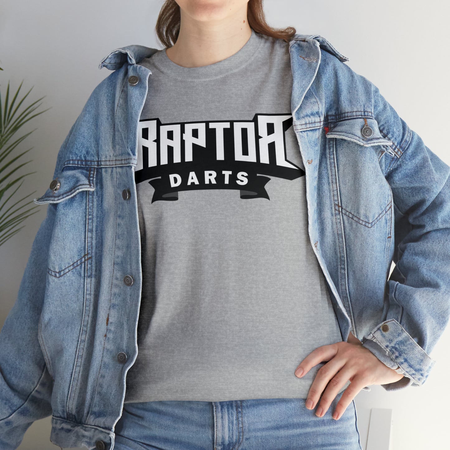 Raptor Front Logo and Claws on Back Unisex Heavy Cotton Tee