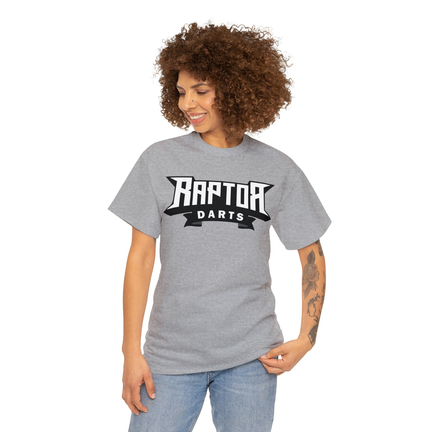 Raptor Front Logo and Claws on Back Unisex Heavy Cotton Tee