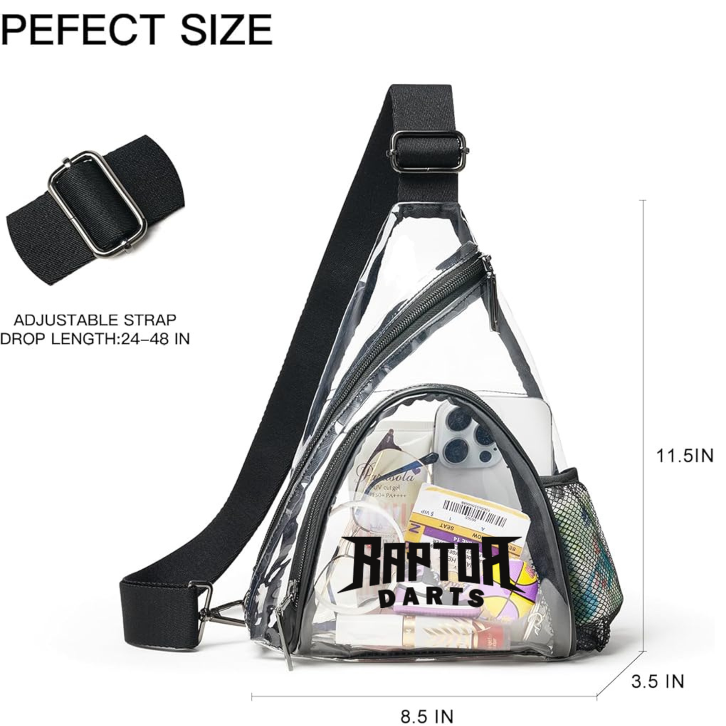 Raptor Darts Clear Sling Bag Small