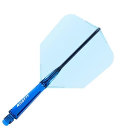 Cuesoul Rost 77 Integrated Dart Flights - Big Wing Clear Blue