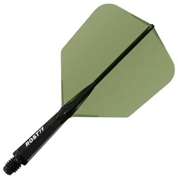 Cuesoul Rost 77 Integrated Dart Flights - Big Wing Dark Green