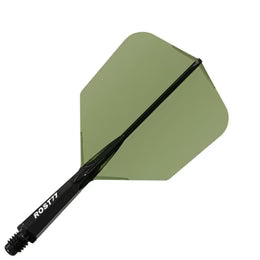 Cuesoul Rost 77 Integrated Dart Flights - Big Wing Dark Green