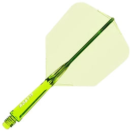 Cuesoul Rost 77 Integrated Dart Flights - Big Wing Clear Green