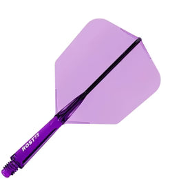 Cuesoul Rost 77 Integrated Dart Flights - Big Wing Clear Purple