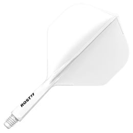 Cuesoul Rost 77 Integrated Dart Flights - Big Standard White