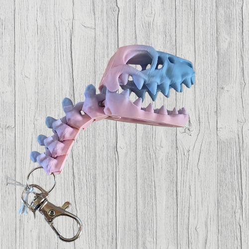 Flexi Skeleton Raptor Keychain