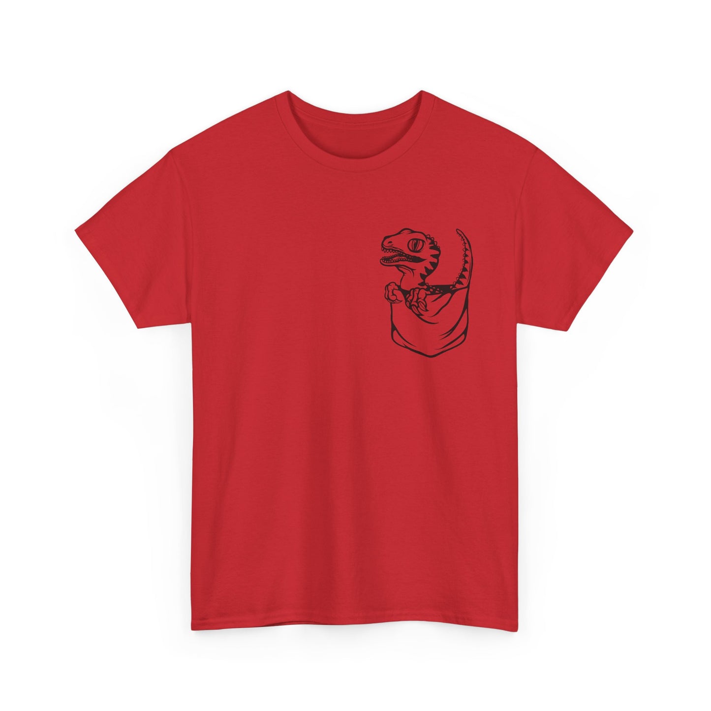 Raptor Pocket Tee - Fun Cotton Shirt for Dart Lovers, Casual Wear, Dino-Themed