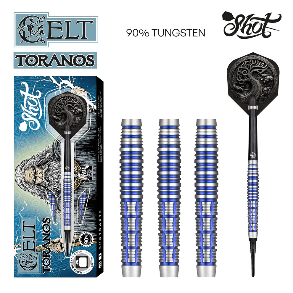 Shot Celt Toranos Soft Tip Darts 18g