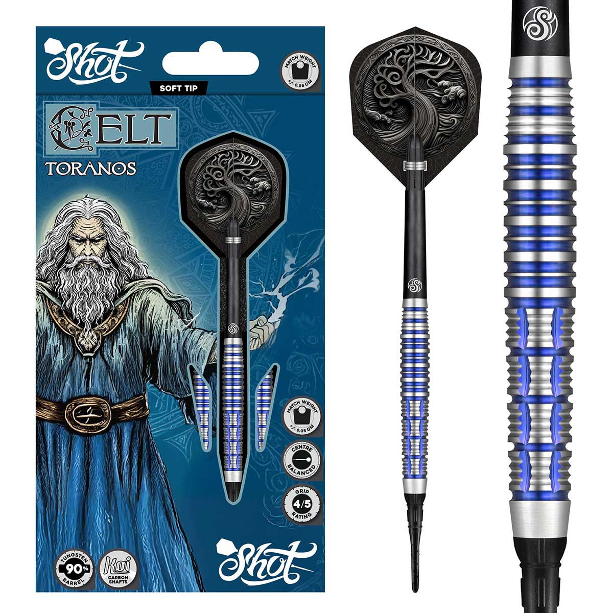 Shot Celt Toranos Soft Tip Darts 18g