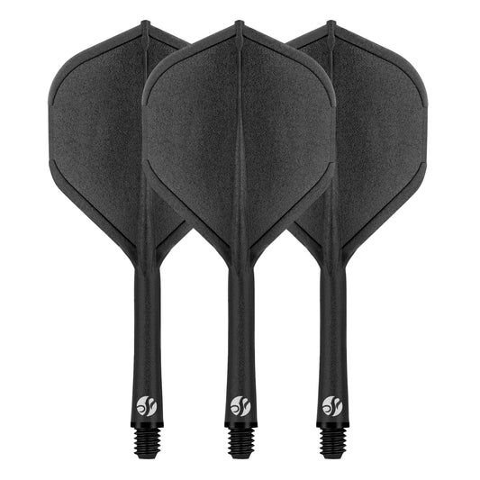 Flight Deck-One Piece Dart Flight and Shaft System-Black