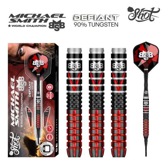 Shot Michael Smith Defiant Soft Tip Darts-20gm