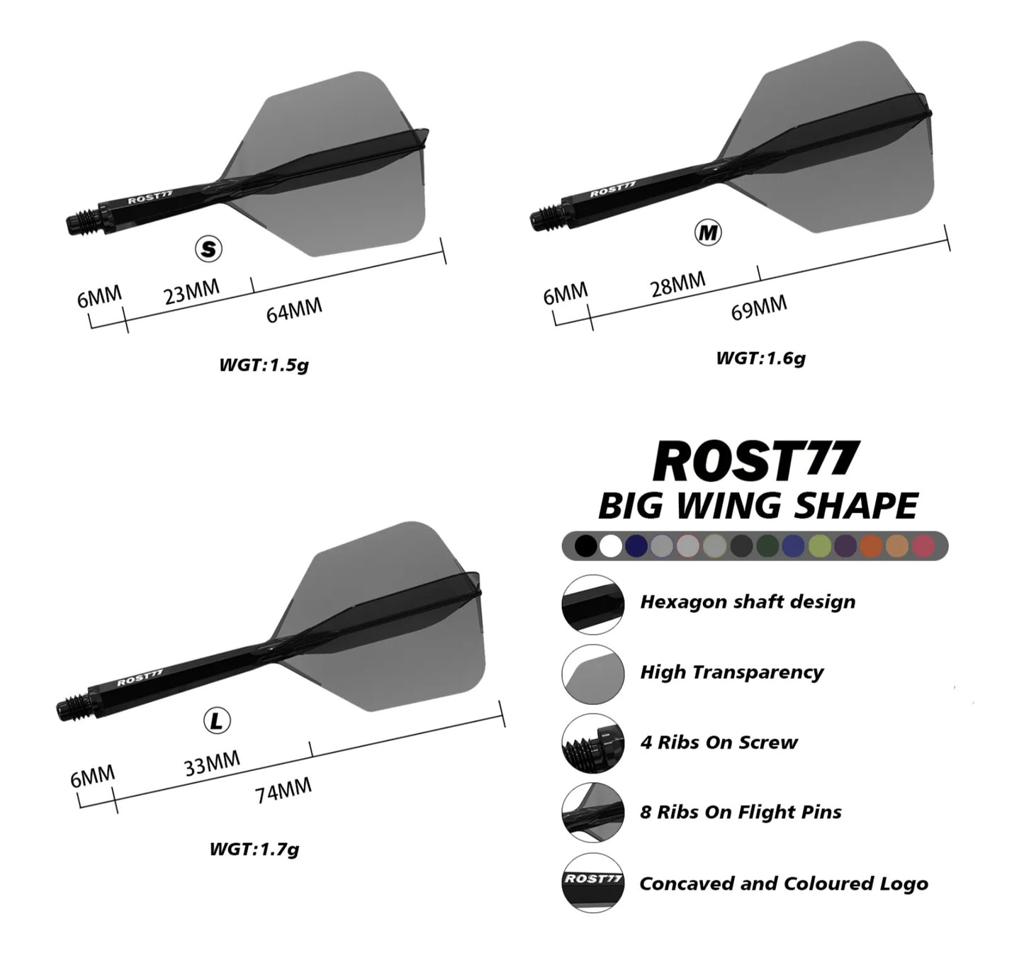 Cuesoul Rost 77 -3 Colors Pink, Purple, Orange