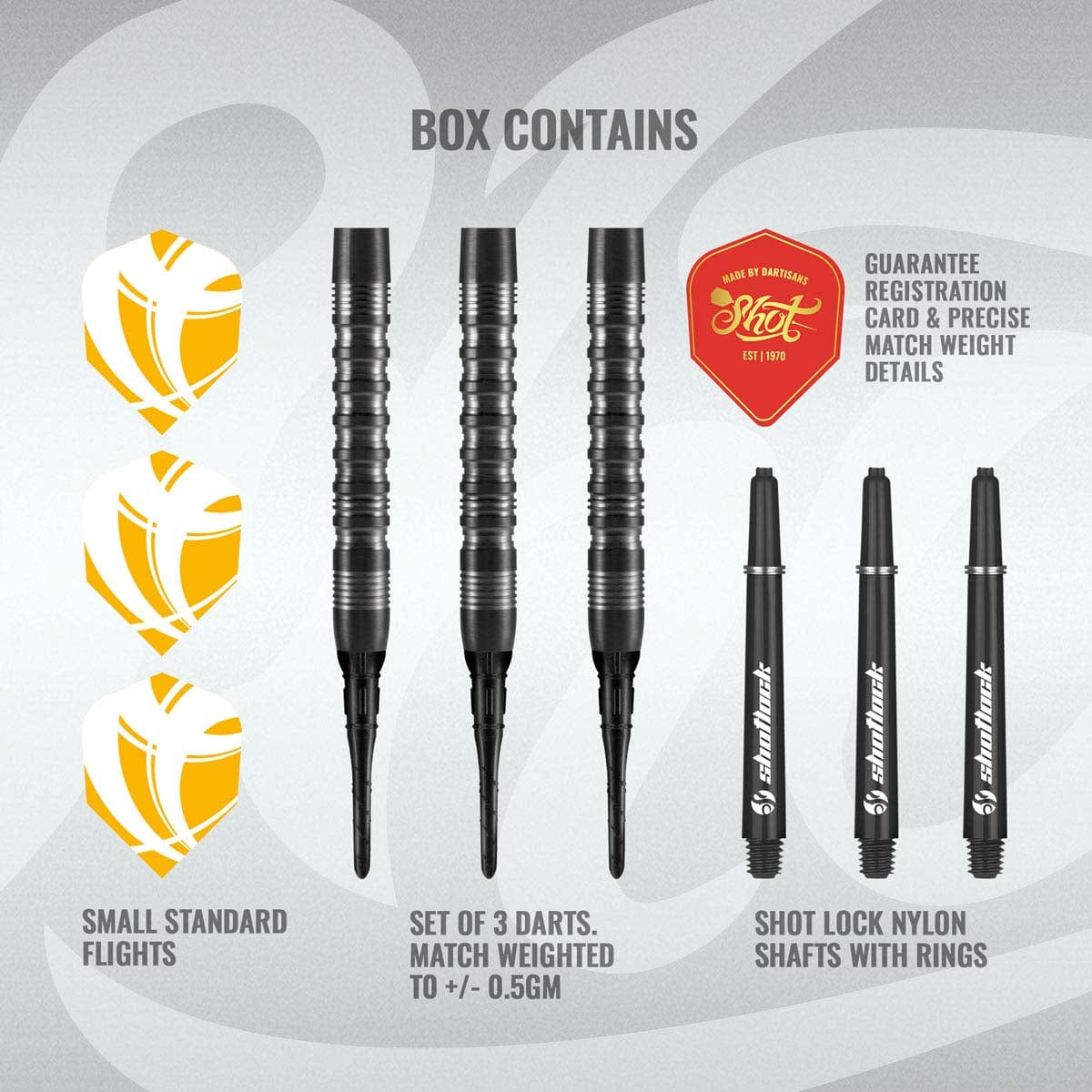 SHOT ZEN TANTO SOFT TIP DARTS - 20G