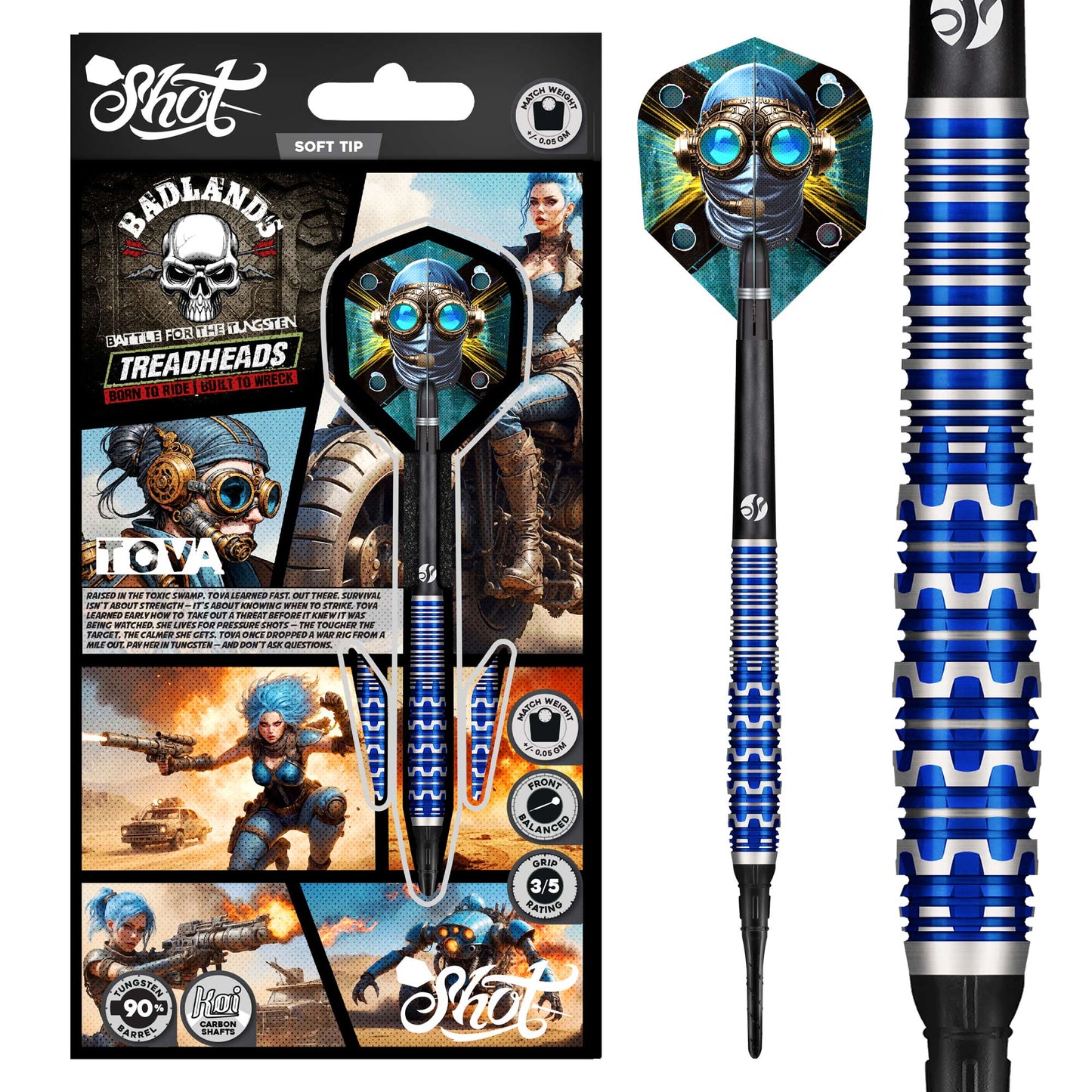 Shot Badlands Tova Soft Tip Darts - 20g
