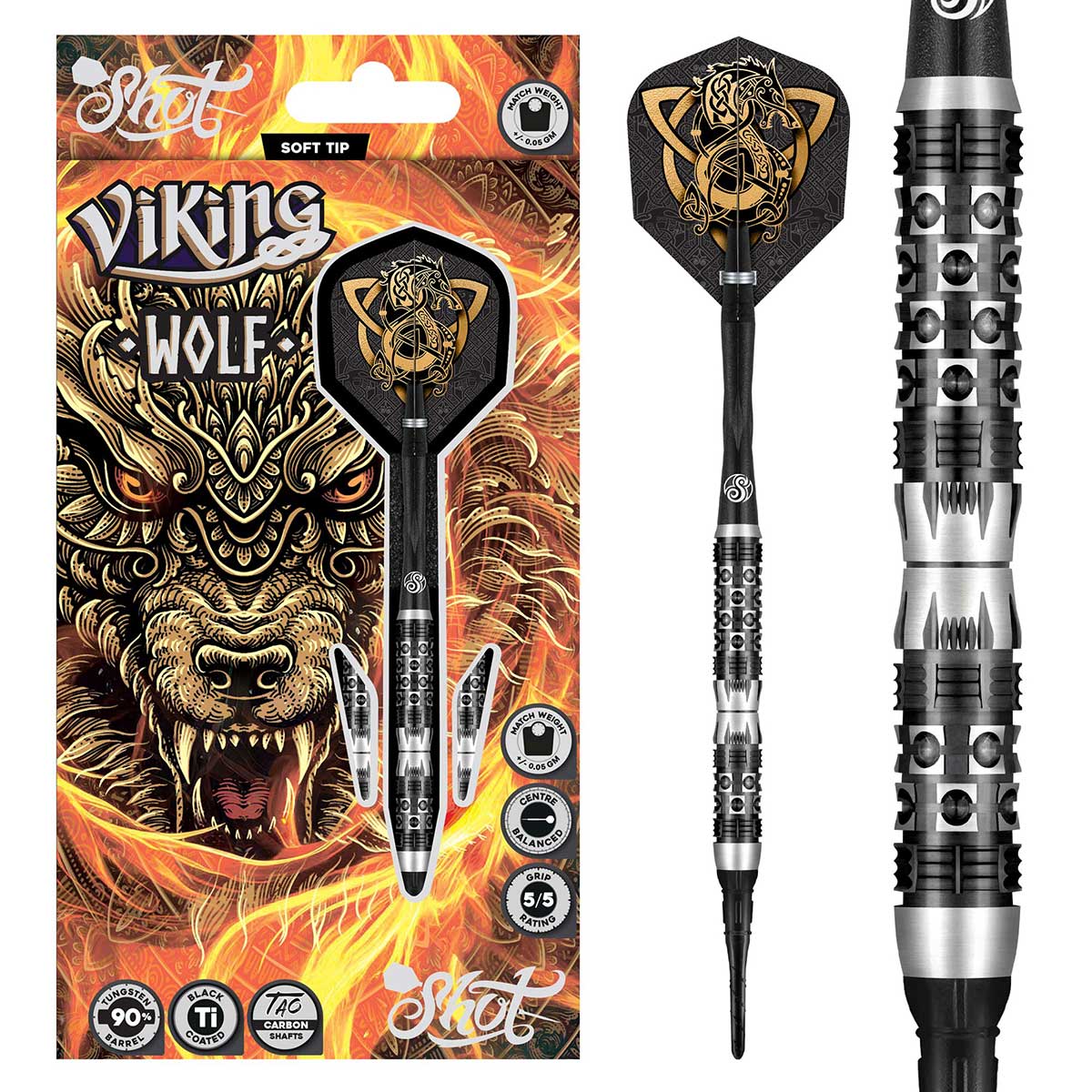 Shot Viking Wolf Soft Tip Darts - 20g