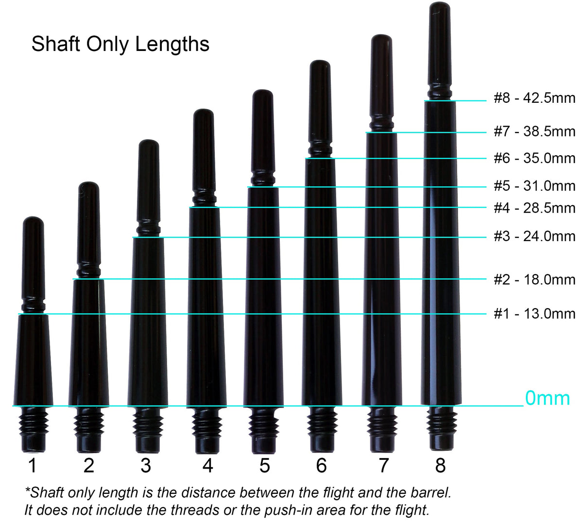 Fit Flight Titanium Slim Spinning Dart Shafts