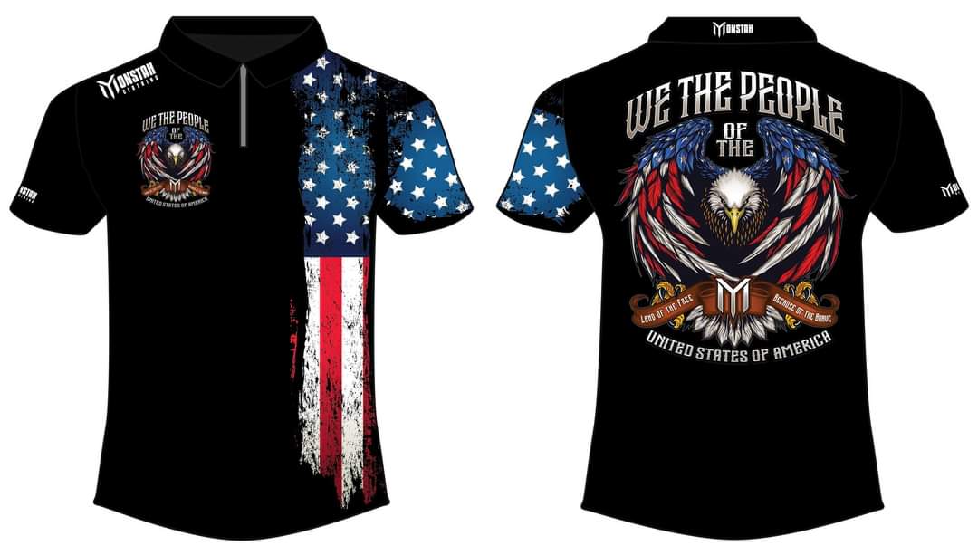 Monstah We The People Red, White & Blue jersey with pocket