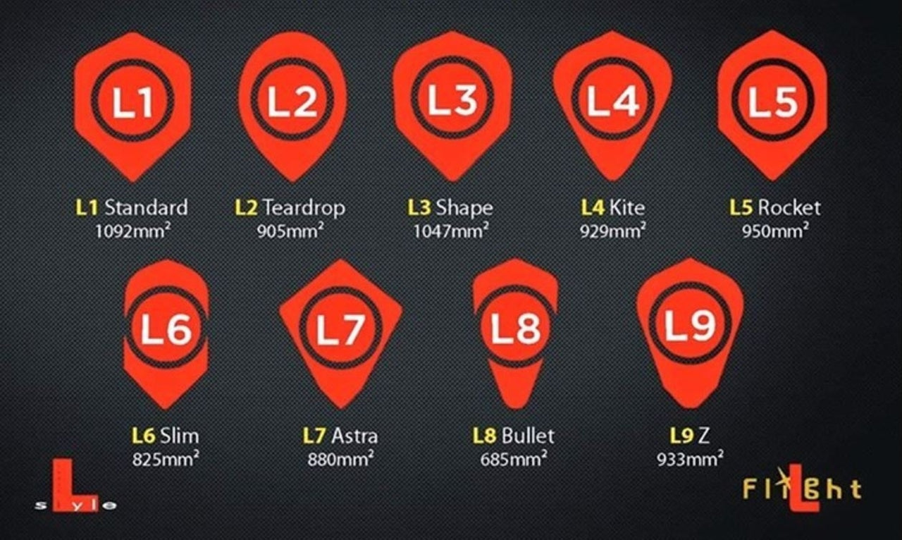 L-STYLE PRO DART FLIGHTS - L3 / SHAPE