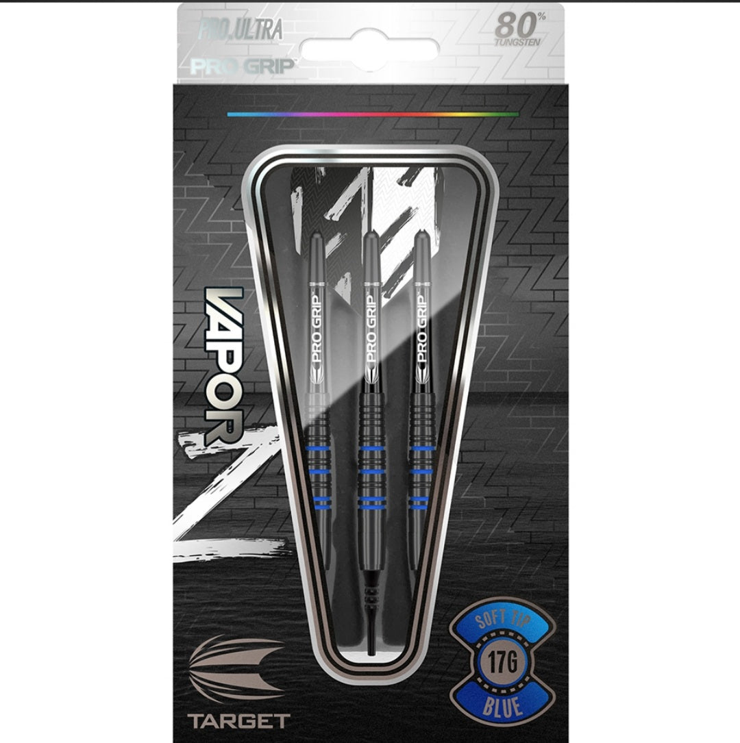 TARGET VAPOR Z BLUE SOFT TIP DARTS - 17GM