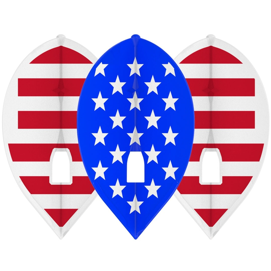 L-STYLE PRO AMERICAN FLAG V2 DART FLIGHTS - L2 / PEAR