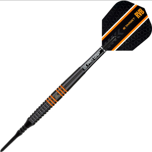 TARGET RAYMOND VAN BARNEVELD RVB 80 BLACK SOFT TIP DARTS - 20GM