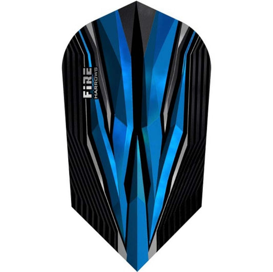 HARROWS FIRE DART FLIGHTS - SLIM BLUE