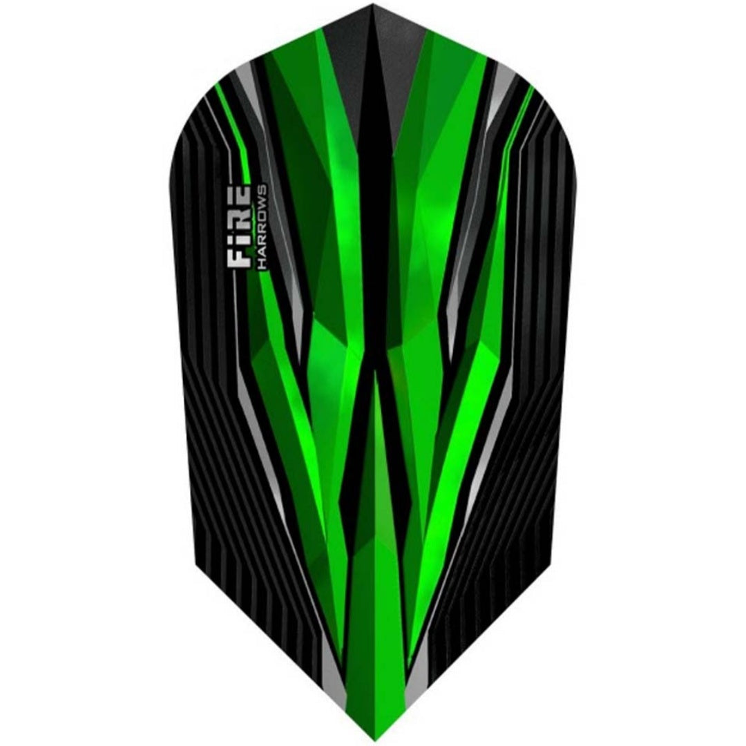 HARROWS FIRE DART FLIGHTS - SLIM GREEN