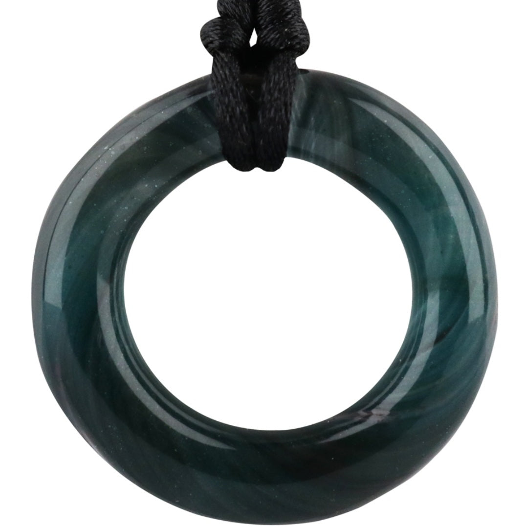 LUCKY BLOWN GLASS DART RING - MYSTIC RIVER