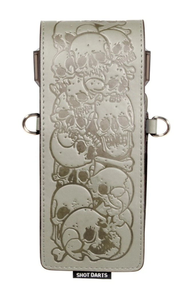 SHOT INKED DART WALLET-SKULLS-GREY