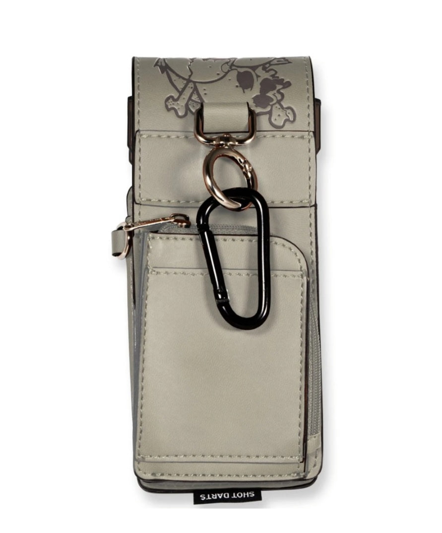 SHOT INKED DART WALLET-SKULLS-GREY