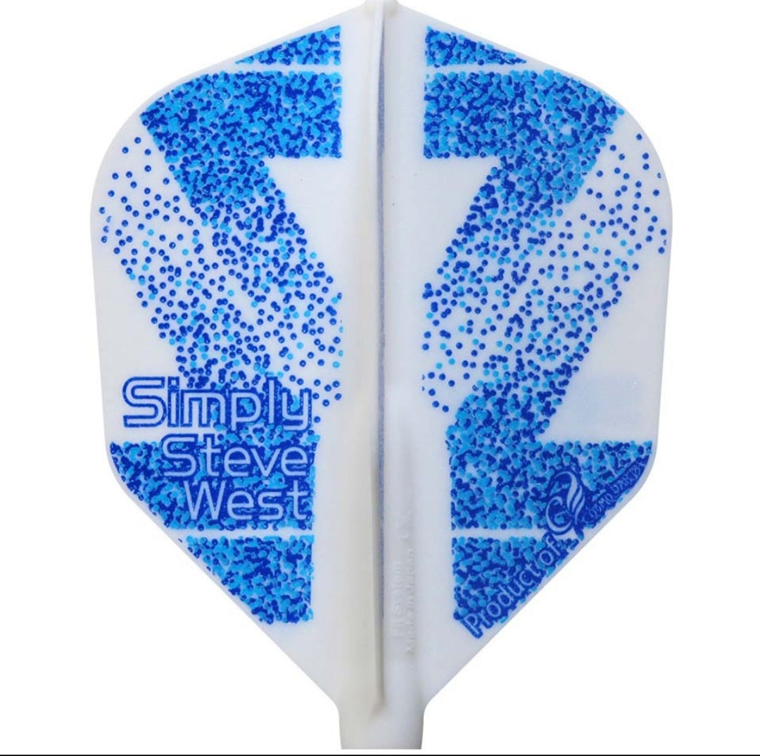 Fit Flight Steve West V2 Signature Dart Flights - Shape Blue