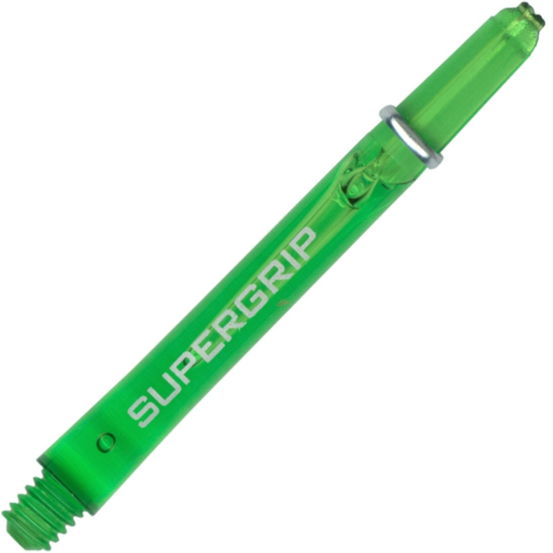 Harrows Supergrip Polycarbonate Dart Shafts With Rings - Green